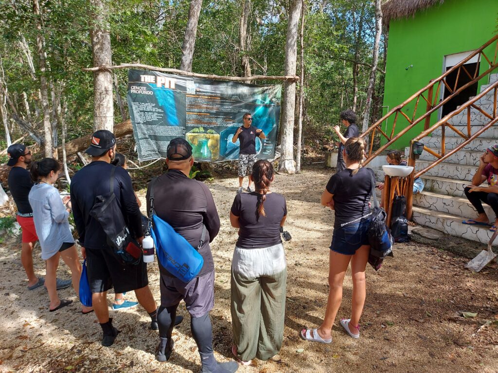 cenotes el Pit briefing briefing pré plongée cénote El Pit