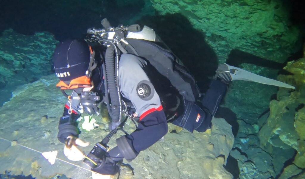Comment débuter la plongée souterraine au Mexique ? Le guide complet des formations Cavern, Intro to Cave et Full Cave formation caverne chez Halocline Explorers