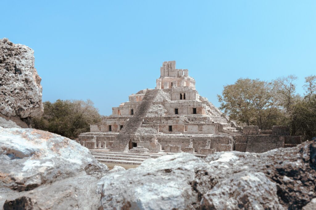 pexels photo 32207077 32207077 Explore the ancient Mayan ruins of Edzná in Campeche, Mexico on a clear day.