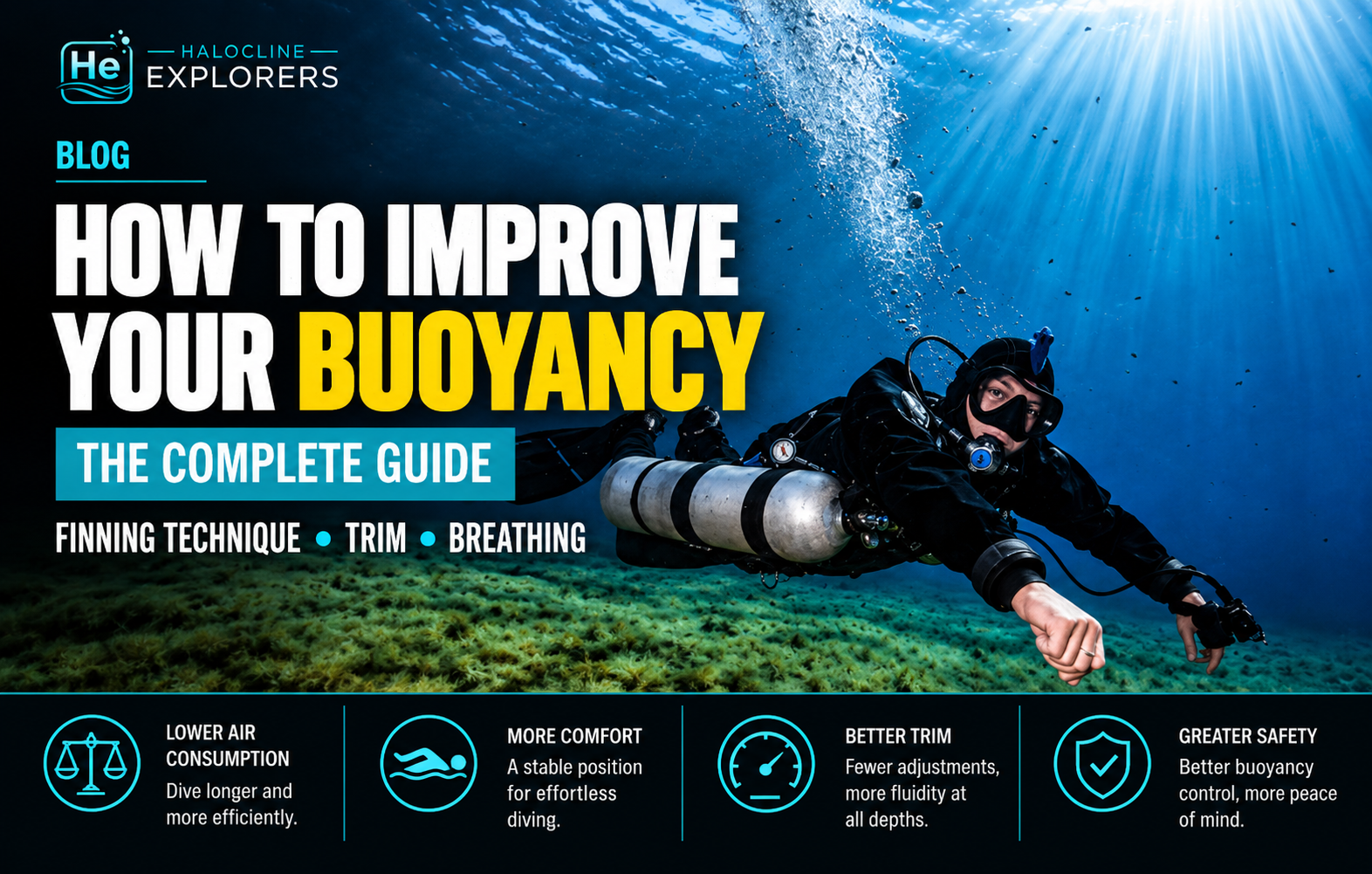 Comment améliorer sa flottabilité en plongée : le guide complet du lestage, du trim, de la respiration et du choix du matériel how to impove your buoyancy halocline explorers