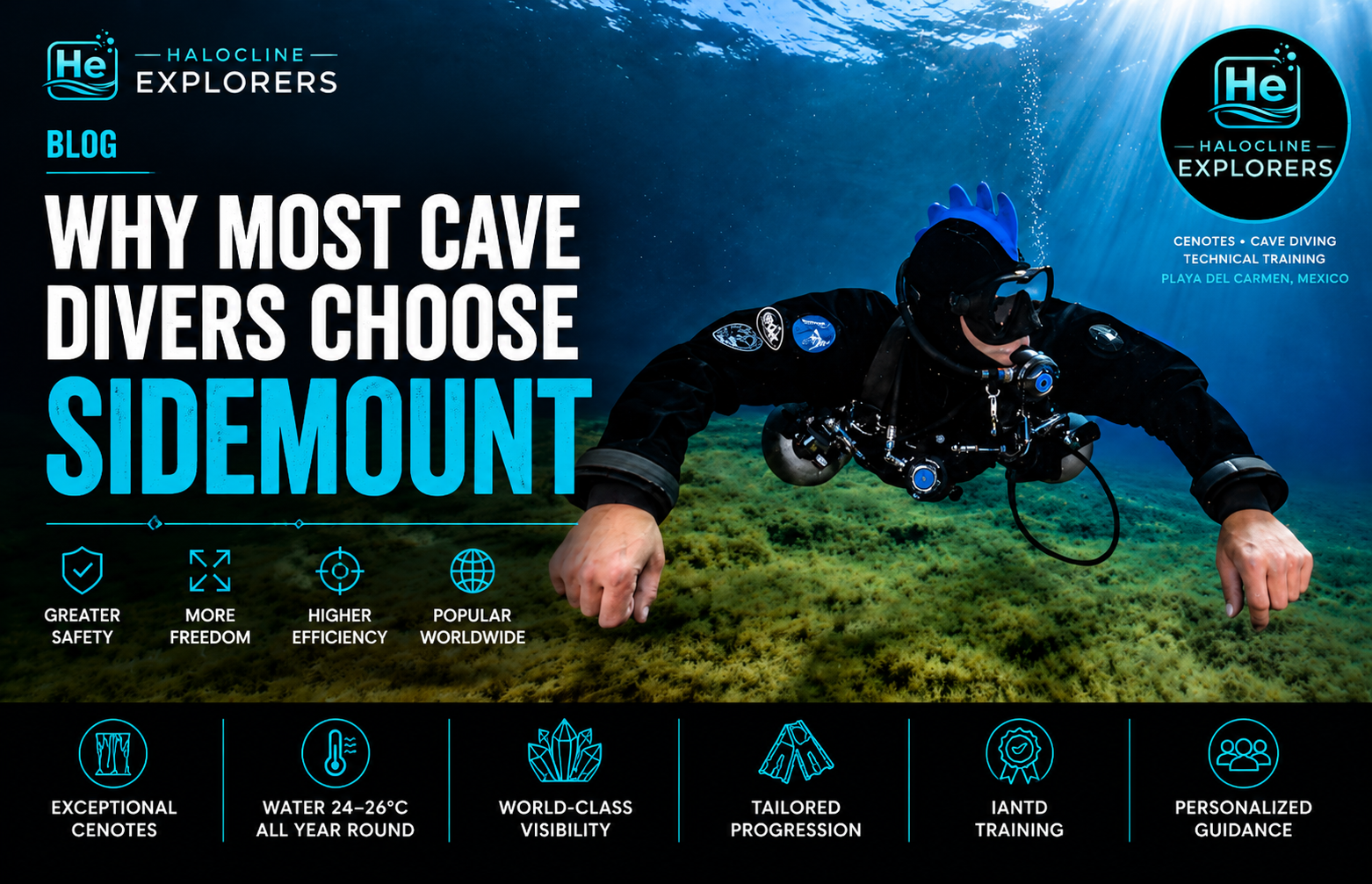 why cave divers choose sidemount halocline explorers